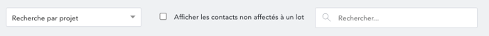 Afficher les contacts non affectés à un lot