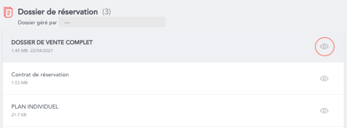 Dossier de réservation