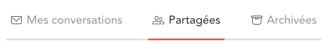 Mes conversations / Partagées / Archivées