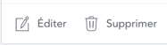 Editer / Supprimer