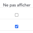 Ne pas afficher
